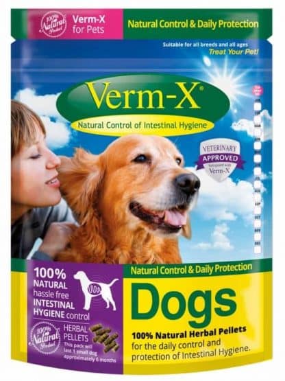 verm-x naravno prehransko dopolnilo za pse proti zajedavcem glistam