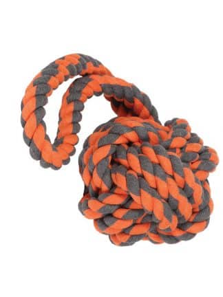 žoga iz pletene vrvi igrača za pse vozel