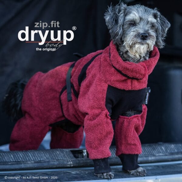 Action factory dryup zip-fit plašč na štiri noge - bordo - slika 2