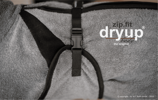 Action factory dryup zip-fit plašč na štiri noge - siv - slika 4