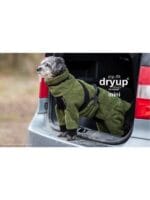 Action factory dryup zip-fit plašč na štiri noge - zelen - slika 2
