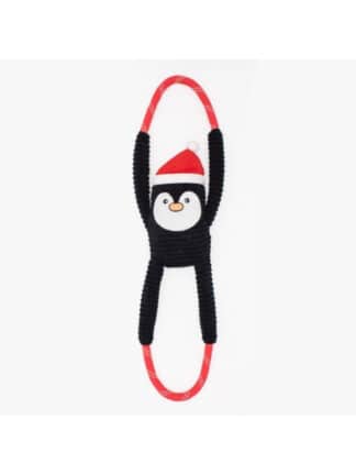 Zippy paws holiday rope pingvin