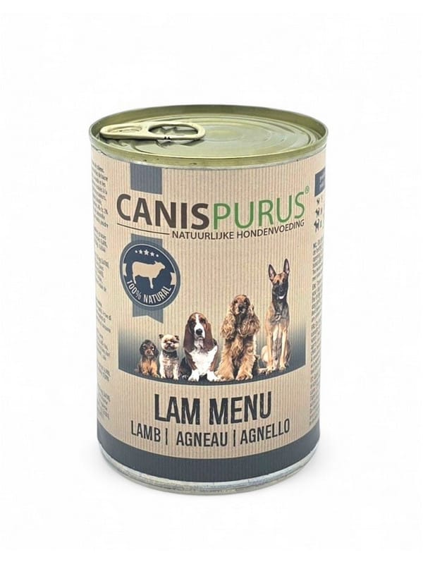 canis_purus_menu_jagnjetina_konzerva konzerva za pse jagnjetina mokra hrana monoproteinska hrana za pse