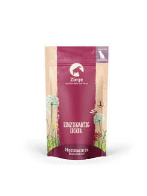 Herrmann’s Selection Koza z rdečo peso in prosom – mokra hrana za pse