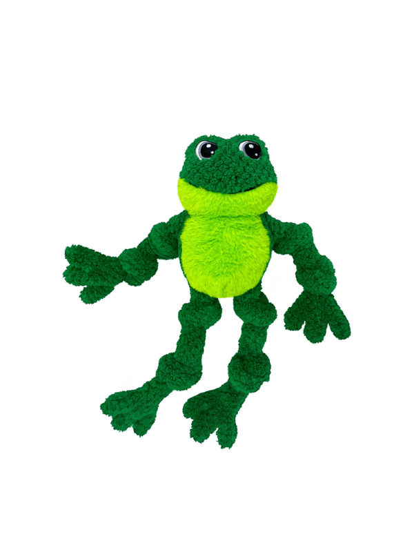 kong knot frog mehka piskajoča igrača