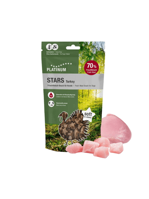 mehki priboljški za psa 100% puran platinum stars