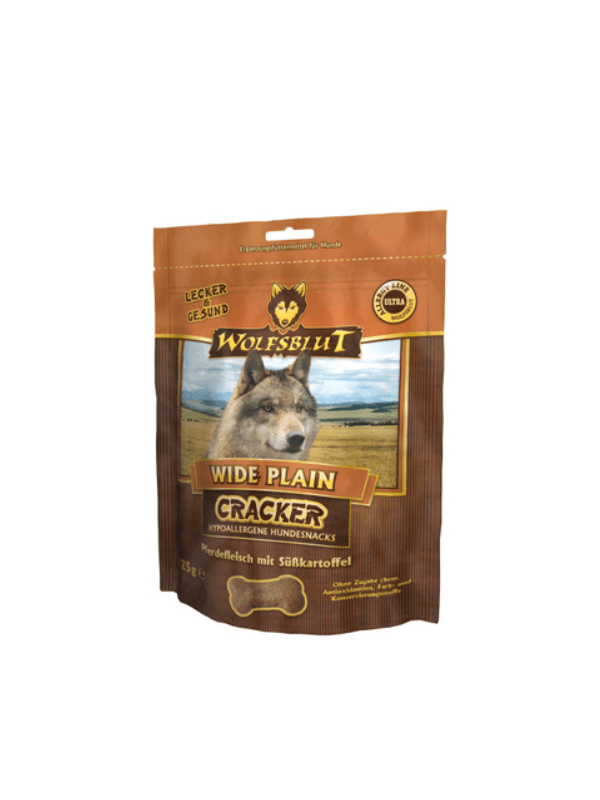Wolfsblut Wide Plain Cracker pasji priboljški s konjskim mesom