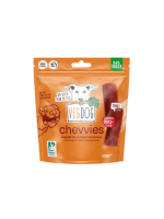 veganski prigrizki za pse veganski snack pes VEGDOG Chevvies žvečilni prigrizek pes hipoalergen snack za pse prigrizki brez živalskih sestavin BBQ snack za pse