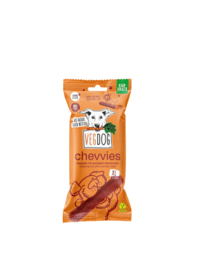 veganski prigrizki za pse veganski snack pes VEGDOG Chevvies žvečilni prigrizek pes hipoalergen snack za pse prigrizki brez živalskih sestavin BBQ snack za pse
